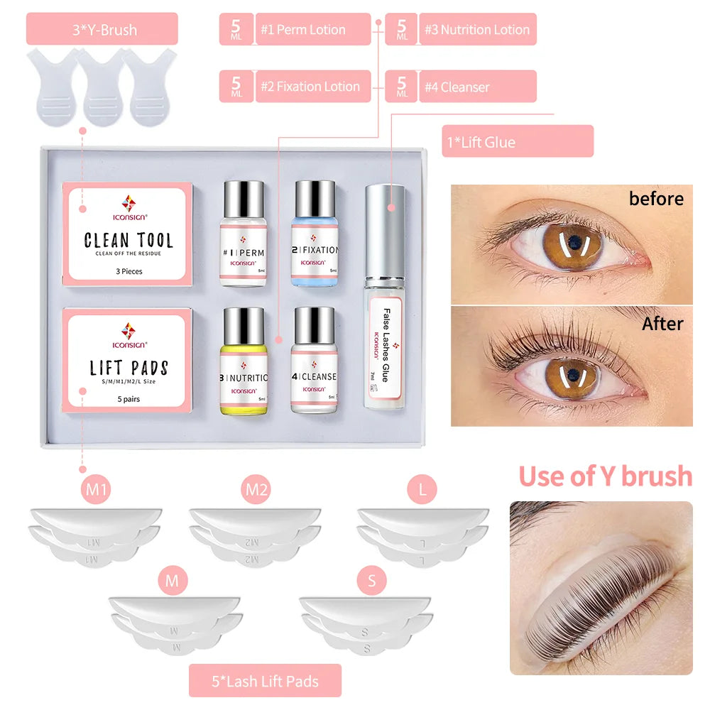 Dropshipping ICONSIGN Lash Lift Kit Lifiting Eyelash Eyelash Enhancer Eyelash Lifting Kit Lash Perm Eye Makeup Can Do Your Logo